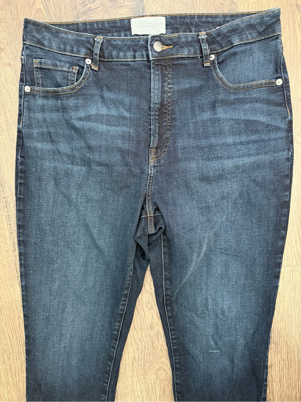 Everlane Women’s Dark Wash The Curvy High Rise Skinny Jean Size 33 Regular - Picture 2 of 7